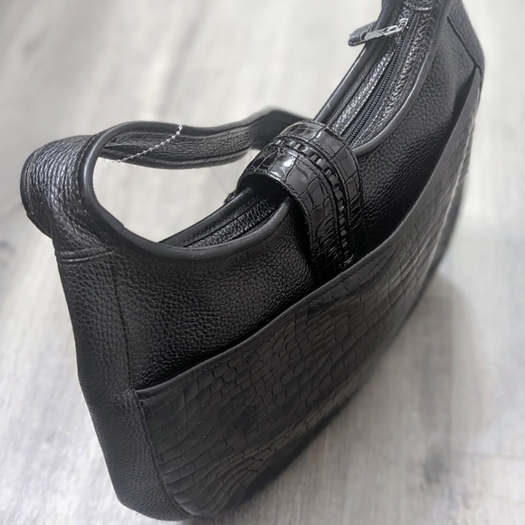 Brighton Alligator Embossed Leather Handbag - Picture 5 of 8